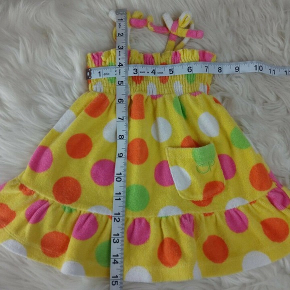 3/25$ OP Terri Cloth Polka Dot Smocked Baby Dress - Picture 6 of 6